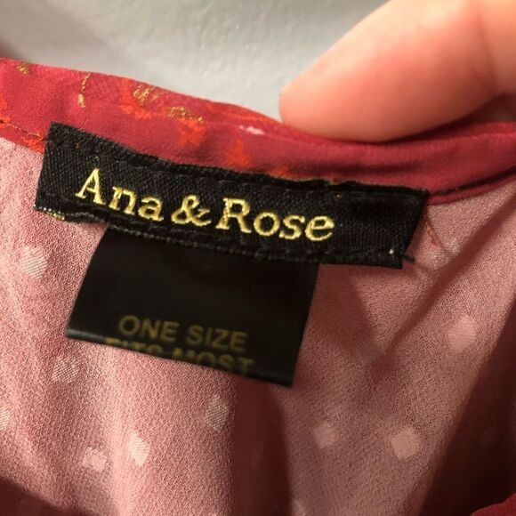 ana & rose art nouveau print mauve a line loose fit tank dress one size spring - Picture 2 of 8